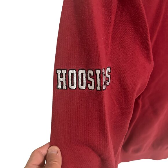 Indiana Hoosiers Pullover Sweatshirt Mens Size Medium Embroidered Red Colosseum - Picture 6 of 7